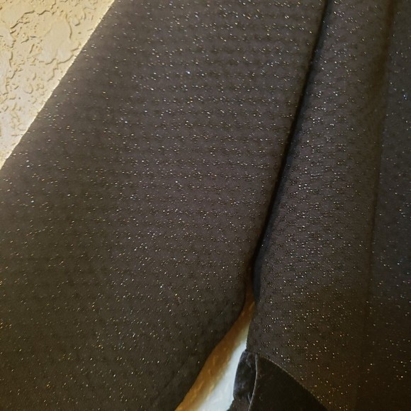 London Times Black Metallic Thread Velvet Bow Blazer Size 6 - Picture 10 of 10